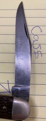 Case Tested tang lines up &quot;outside bolster&quot;