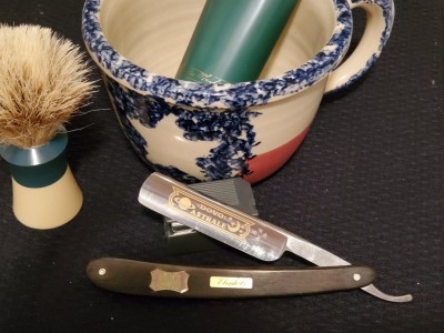 Dovo razor, old Eveready boar brush, Proraso shaving cream in the tube