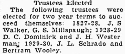 J.L. or Jacob Louis Schrade mentioned. Walden trustee.