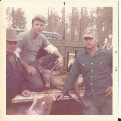 One of the "good ol' days", short legged dog, good friends and a central Florida buck.