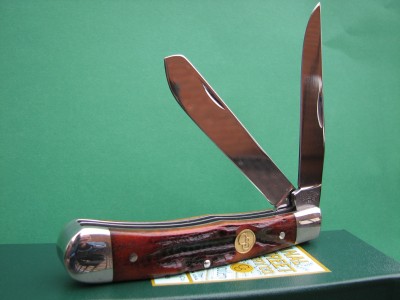 Amber Stag Bone Moonpie Trapper