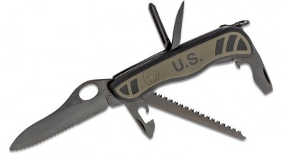 Just like the Swiss version, plus a U.S. mark on the handle and blacked out tools.
