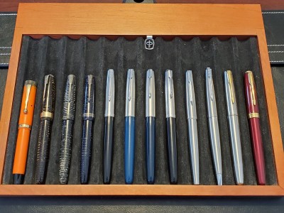 All Parker pens. Some Vacumatics, some 21s, 51s, and others