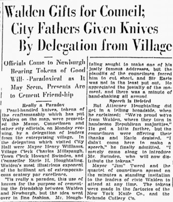 New York Knife Company &amp; Schrade Cutlery Company mentioned.