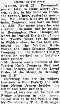 Walden Knife Works &amp; Schrade Cutlery Company mentioned.