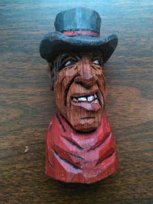 This one is carved in cottonwood bark
