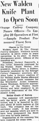 April 18, 1929.<br />It IS the Orange Cutlery Company!