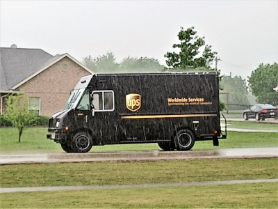 Here's your package, driver is in the back waiting