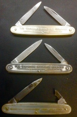 2B. Back - Top To Bottom (Tang Stamps).<br />MERIDEN KNIFE COMPANY.<br />L.F. &amp; C. (Landers, Frary &amp; Clark).<br />THE W &amp; H CO.
