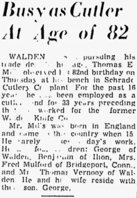 Schrade Cutlery Company &amp;<br />Walden Knife Company mentioned.