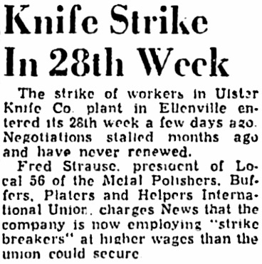 Ulster Knife Company mentioned.