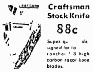 Sears Ad-Craftsman Stockman Pocket Knife.