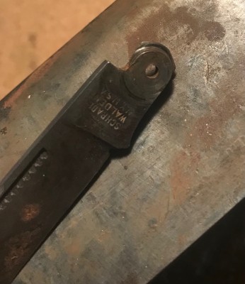 Worn tang with a "halo"