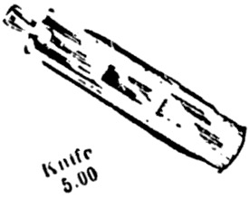 Illustration Of A Fob Style Pocket Knife.