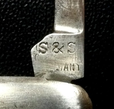 The Secondary Blade Tang Stamp.<br />Also The Remains Of The Prior Tang Stamp.
