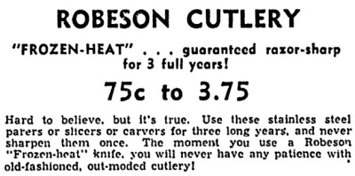 Robeson Cutlery Ad.