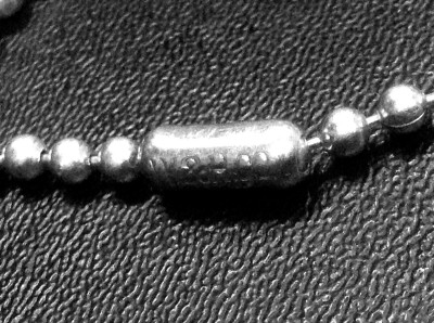 Stamped, "W.&amp;H.CO." Key Ring Ball Chain.