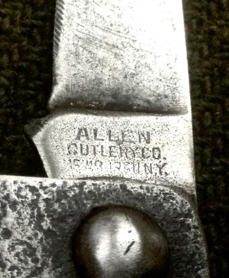 The Main Blade Front Tang Stamp.