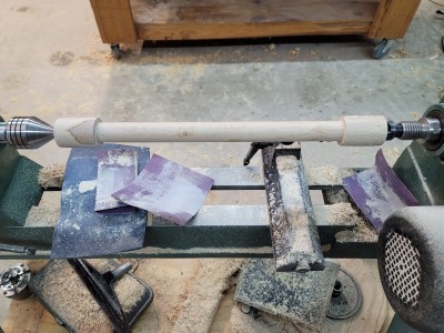 handle turned from Ash