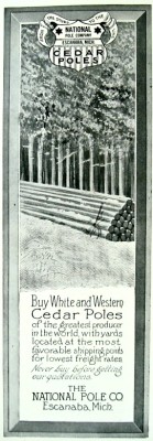 National Pole Company Ad - Circa 1914.