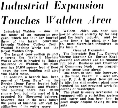 Article Part 1 And Part 4 (The End).<br />Schrade Walden Cutlery Corporation Mentioned.