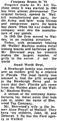 Article Part 2.<br />Schrade Walden Cutlery Corporation Mentioned.