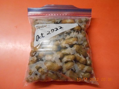 Quart freezer bag ready for the freezer.