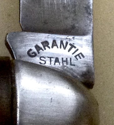 The Main Blade Front Tang Stamp.