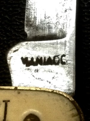The Main Blade Front Tang Stamp.