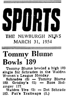 Dorothy "Dot" Schrade Mentioned.<br />It's Odd That She Bowled For Walden Tire<br />And Not The Schrades.