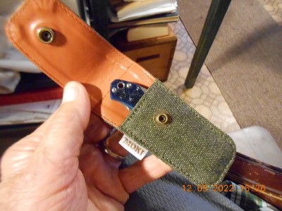 Includes a quality canvas leather-lined belt sheath