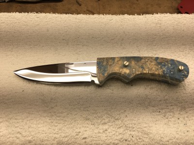Small Bushcraft with Stabilized Double Dyed Box Elder Wood Handles