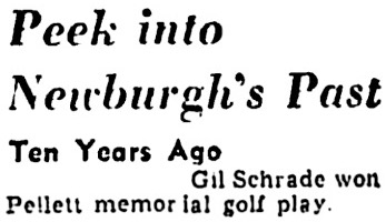 Gilbert "Gil" Schrade Mentioned.<br />Ten Years Ago Would Make It April, 1945.