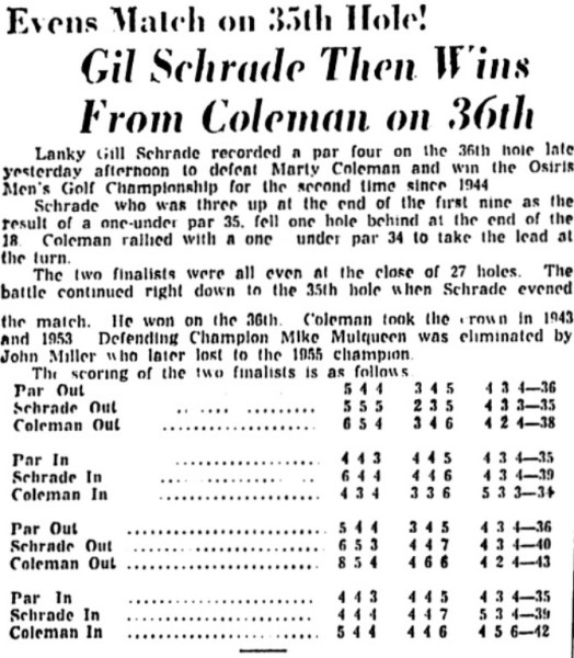 Gilbert "Gil" Schrade Mentioned.