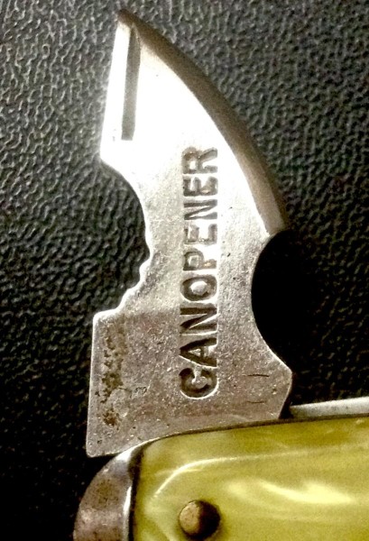 The Can Opener Front Stamp.