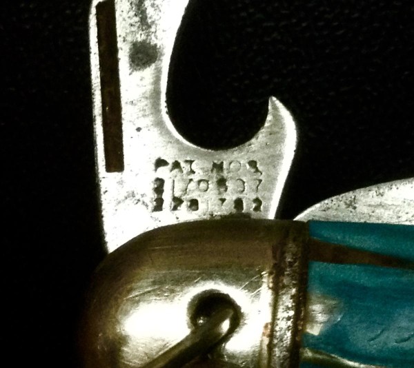 The Cap Lifter Or Bottle Opener Front Tang Stamp.