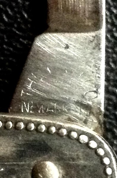 The Secondary Blade Front Tang Stamp.