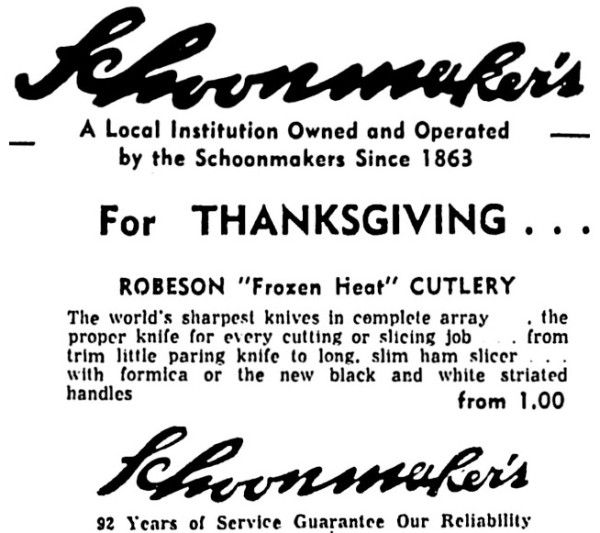 ROBESON "Frozen Heat" CUTLERY Ad.