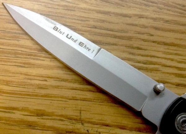 The Main Blade Front Etch.