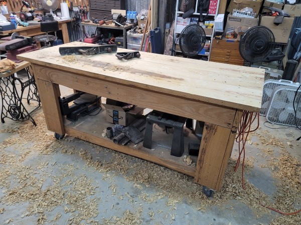 Flattening the work bench top