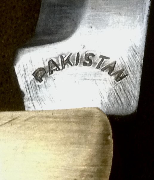 The Main Blade Front Tang Stamp.