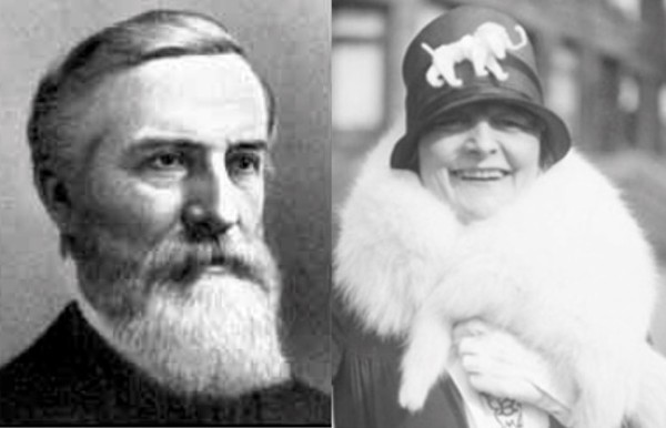 Left - Jacob Baur. Circa ?<br />Right - Bertha Baur, Jacob's Wife. Circa 1926.