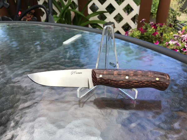 Bushcraft Knife with Leopardwood Handles