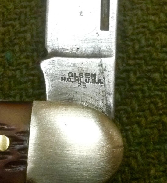 The Main Blade Front Tang Stamp.