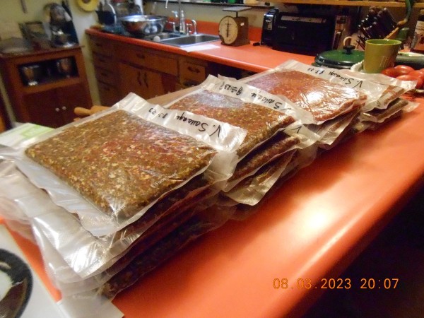 Venison Sausage 60% Deer and 40% pork butt Leggs #10 seasoning