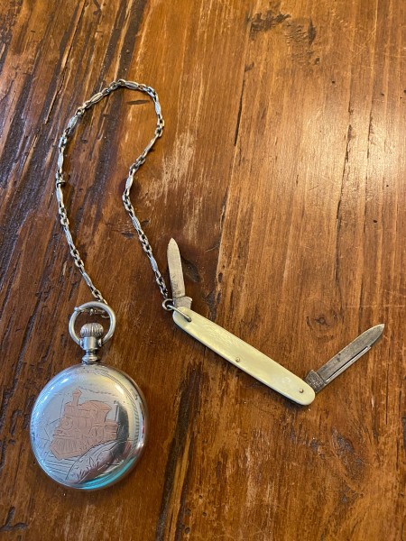 Jacob Stonich Silver watch and Cornwall knife