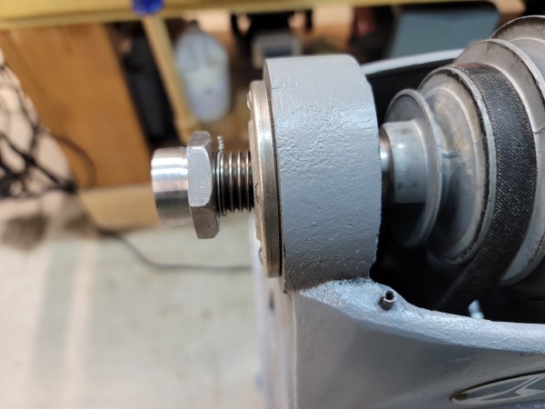 Nut on backwards, safety wire jamming it