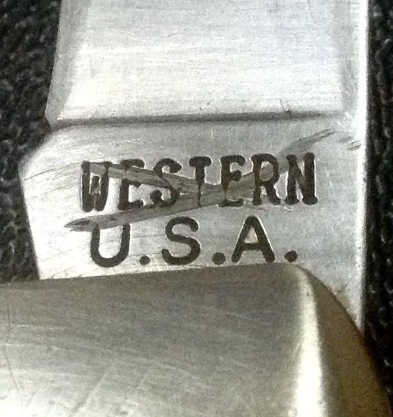 The Main Blade Front Tang Stamp.<br />X'd Out.
