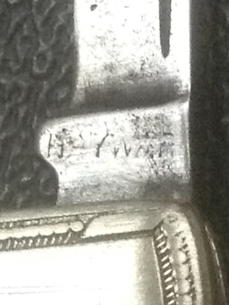 The Main Blade Front Tang Stamp.