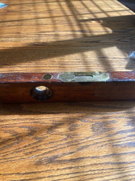 Wood and brass level